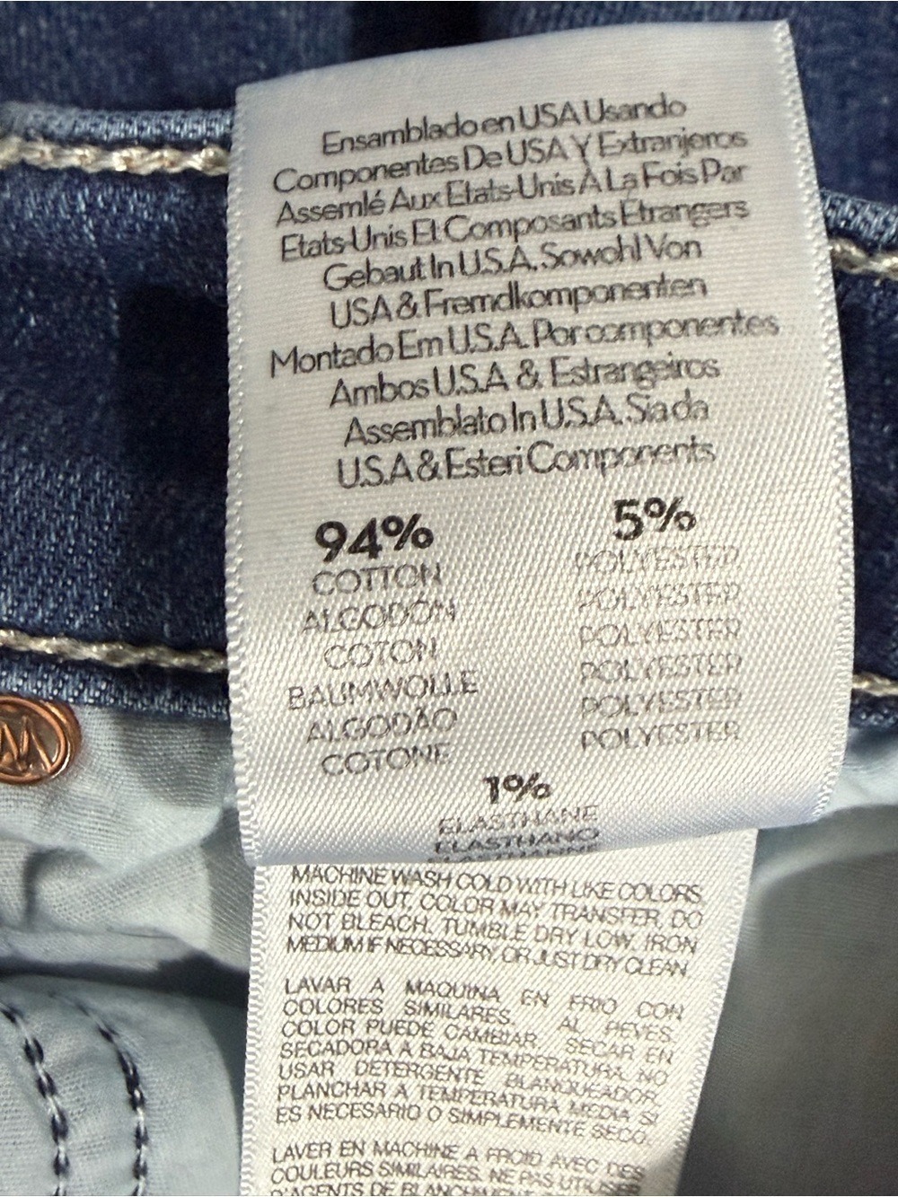 MOTHER The Mid Rise Dazzler Ankle Teaming Up Jeans Womens 27 Skinny Stretch - Picture 10 of 14